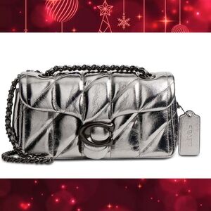 Coach Tabby Pewter/Anthracite Shoulder Bag 20 With Quilting-NWT